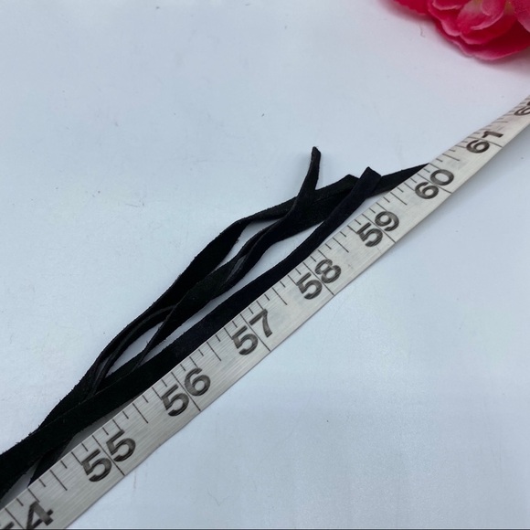Boho Small Black Suede‎ Big Coins Fringe RARE